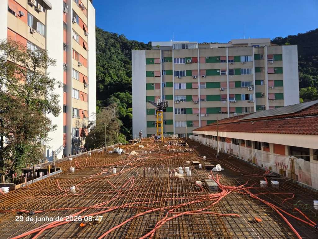 Armação da laje do 5° pavimento