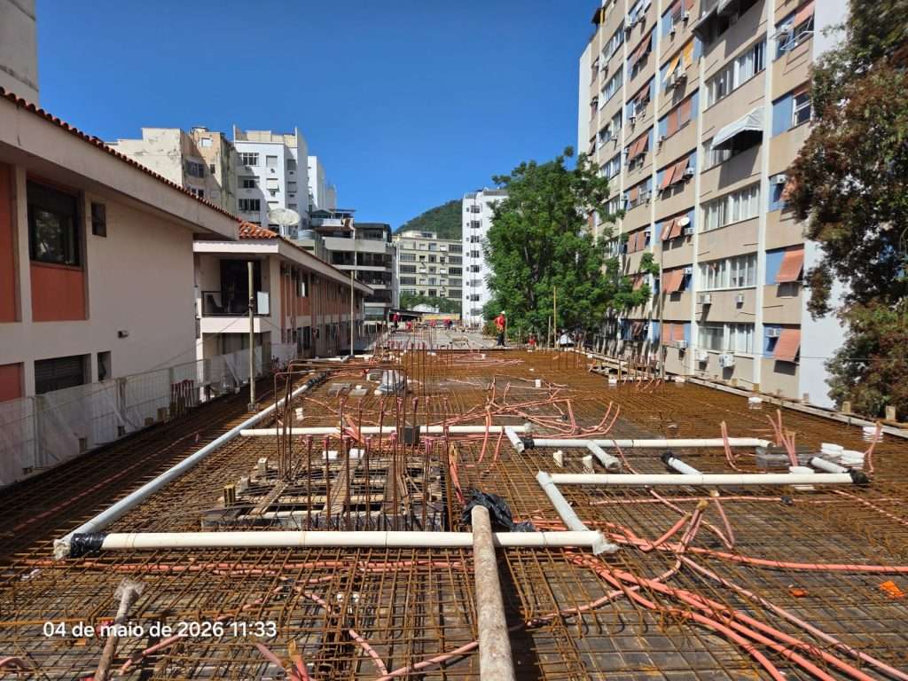 Concretagem da laje do 4° pavimento
